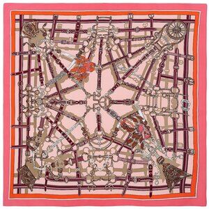 130*130cm Belts Chains and Buckles Women's Scarf 100% silk Scarf #99